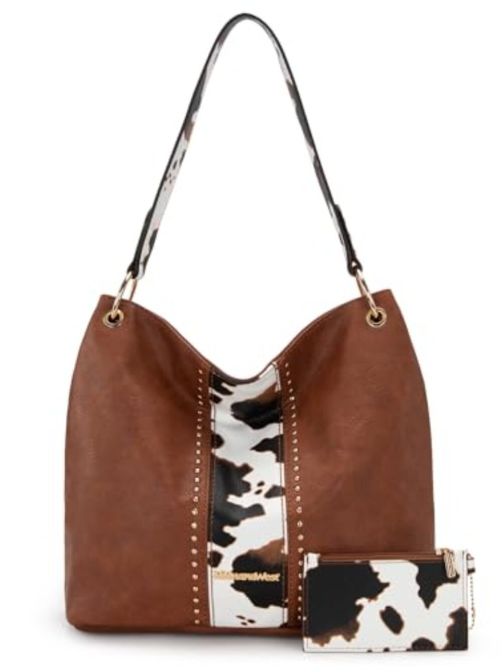Montana West Hobo Bag & Coin Wallet Animal Print Shoulder Tote